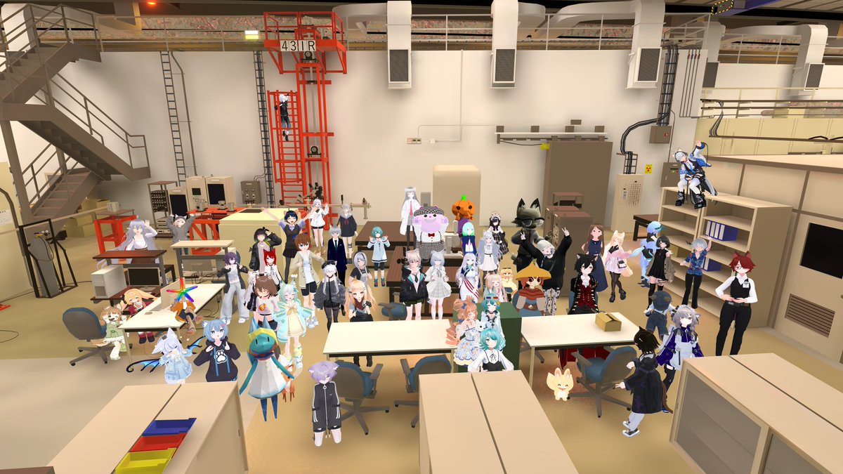 Usemame_VRC's tweet photo. （1/1）#天文仮想研究所 20260704
ワールド作者さんより、粒子加速器ワールド解説ツアー (SPring-8部分) 
①集合写真（2220）
②赤外ビームラインBL43IR風景
③④その他
（途中参加2201-2229/グループオンリー/天文仮想研究所 VSP＝VSP.9377） https://t.co/DfNpJEcUsr