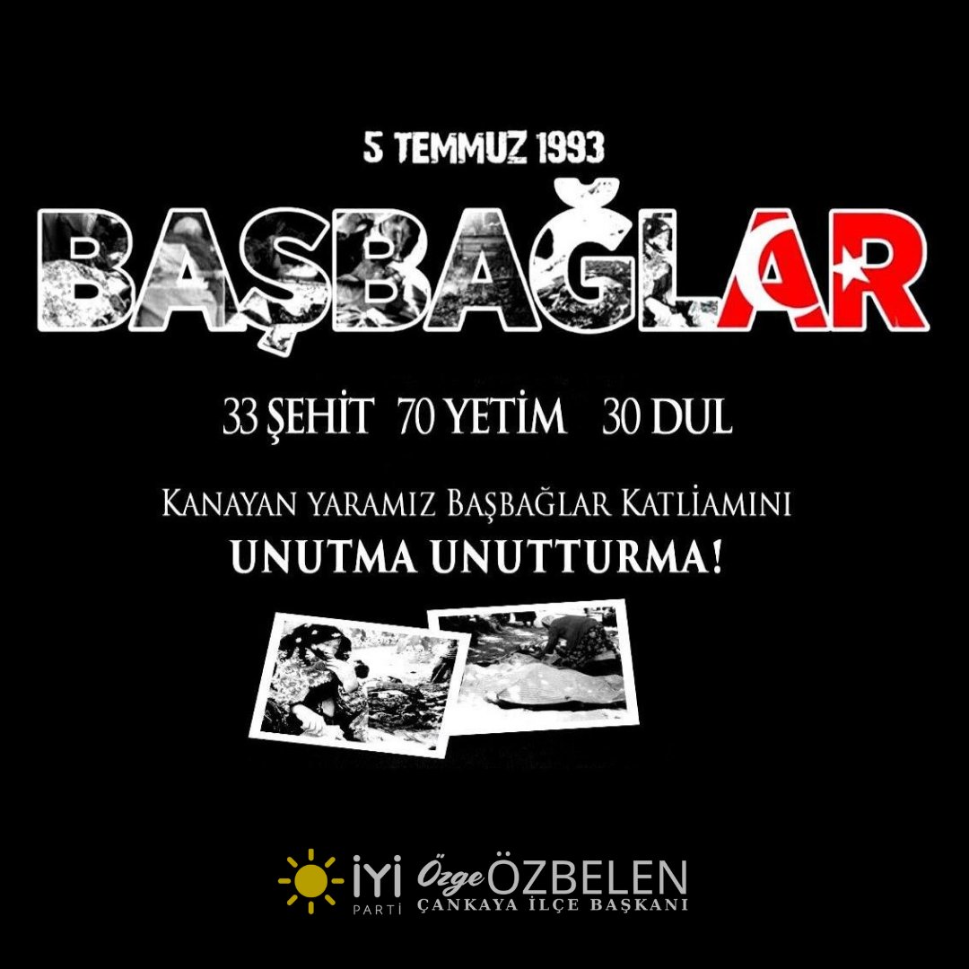 iyiparticanka's tweet photo. 5 Temmuz 1993'te, bölücü terör örgütü pkk tarafından Erzincan'ın Kemaliye ilçesine bağlı Başbağlar Köyü'nde gerçekleştirilen hain saldırıda hayatını kaybeden 33 vatandaşımızı saygı ve rahmetle anıyorum.
#başbağlarkatliamı

@MDervisogluTR 
@YenerYILDIRIM06 
@ozgeozbelen https://t.co/rNQAN1S8pn