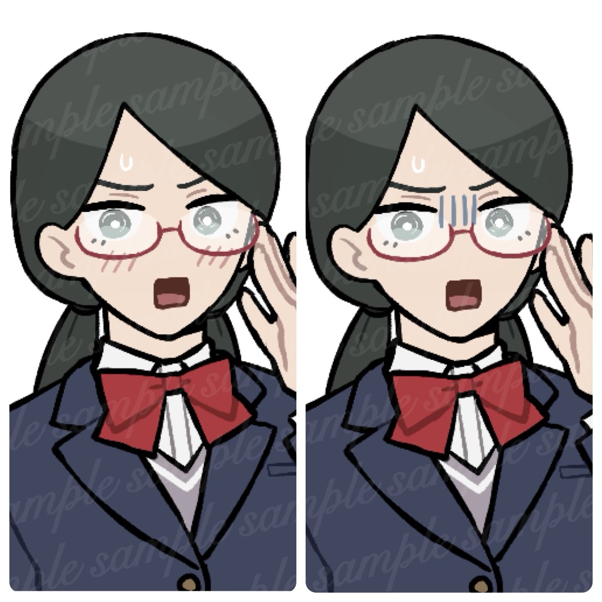 PoPoPoPo_TR's tweet photo. 頬の赤らみや青ざめを描き加えることでまた違う表情になるので、お好きにカスタマイズしてください😶 https://t.co/nfiLzLgSvs