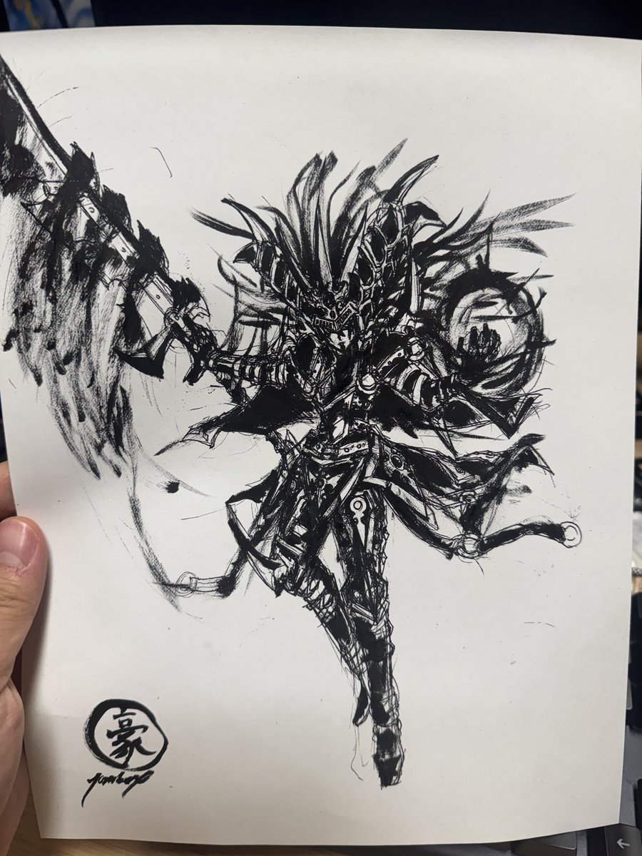 mst_tombox's tweet photo. Attempt #2. Still working on brush style. https://t.co/jY83Er4JNh