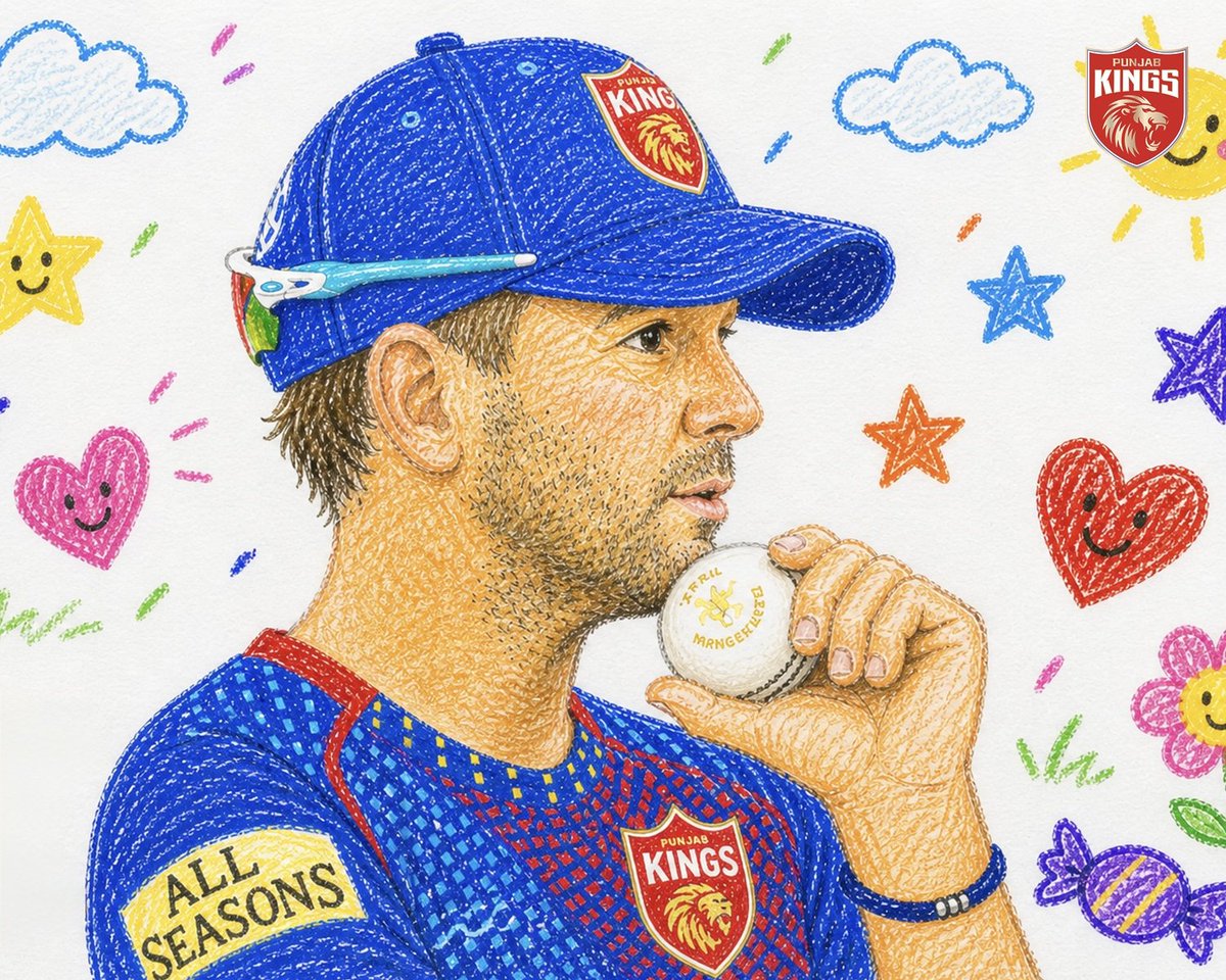 PunjabKingsIPL's tweet photo. Warning: Excessive cuteness ahead 🎨🥰 https://t.co/MA4nr3VgW6