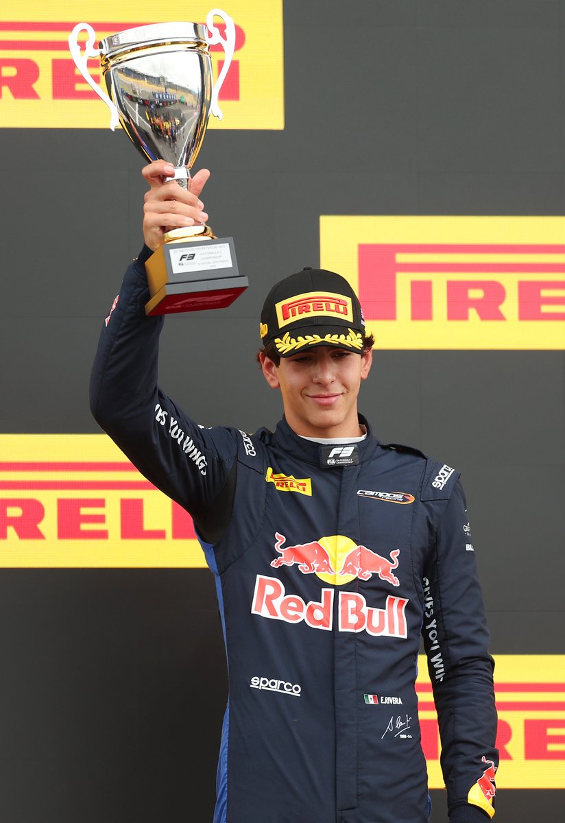 Formula3's tweet photo. RIVERA RETURNS TO THE PODIUM! 🏆🇲🇽

Ernesto secures his second F3 podium at Silverstone and his first in a Feature Race 👊

#F3 #BritishGP https://t.co/bnj1lxe0n9