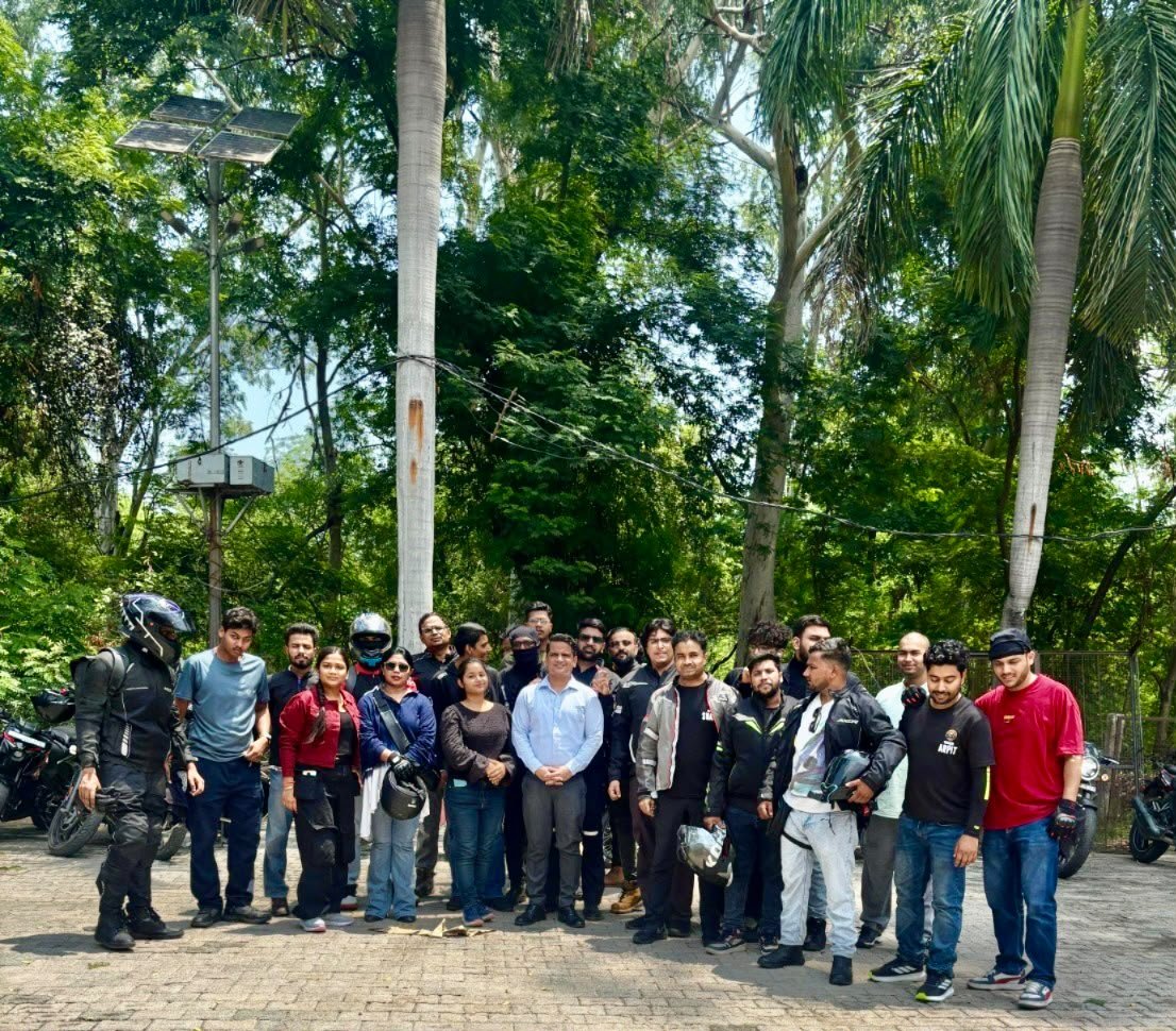 TOILucknow's tweet photo. Lucknow’s 35 bikers explored Chandrashekhar Azad Bird Sanctuary under the #VisitMyState campaign, discovering Uttar Pradesh’s rich natural heritage and eco tourism. The initiative continues to inspire youth to reconnect with nature and travel across the state. https://t.co/ifDISRQgCM