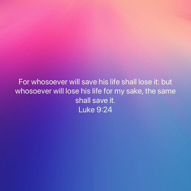 MrsWilson_12's tweet photo. “For whosoever will save his life shall lose it: but whosoever will lose his life for my sake, the same shall save it.”
Luke 9:24 KJV
https://t.co/VWaHcLaG2H https://t.co/JbzJKBFldN