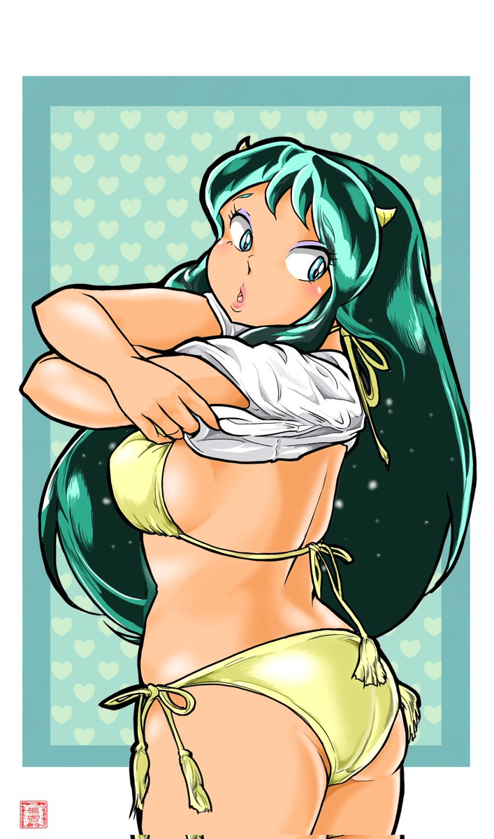 CGCKfAoAOy4p1hx's tweet photo. #ビキニスタイルの日
コレはちょっと水着じゃないんじゃないかというのも混じってるけどそれはまあいいとして（タグ趣旨守れよな）
#るーみっく水着祭
#uruseiyatsura https://t.co/l31X7JTxDr