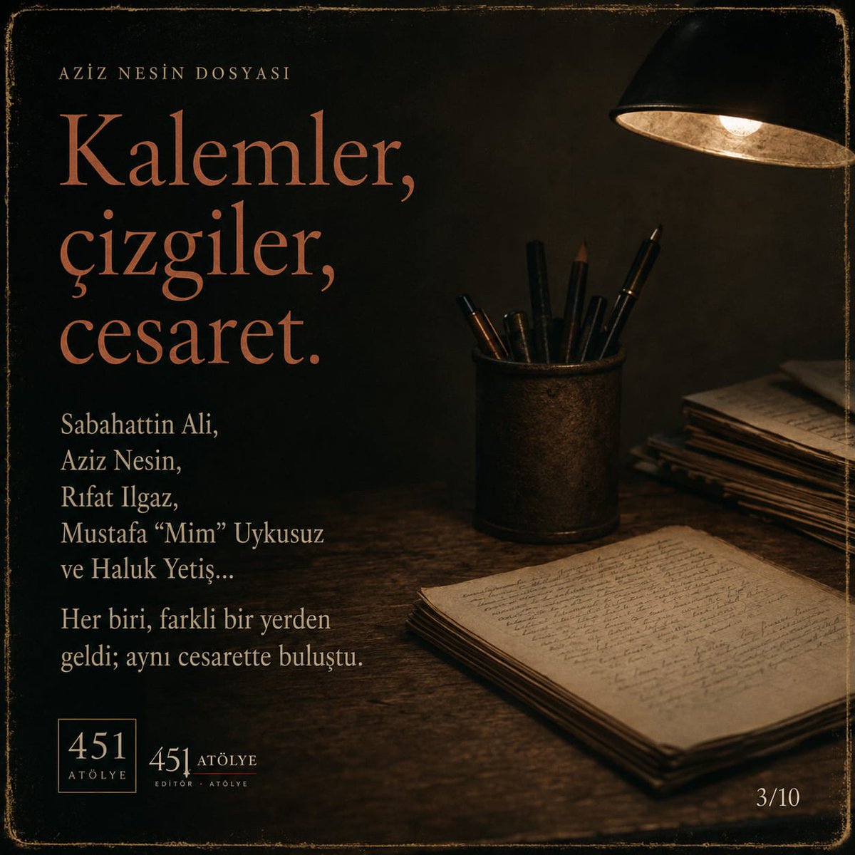 451atolye's tweet photo. Edebiyatımızın, sinemamızın ve aydınlanma mücadelemizin eşsiz ismi Aziz Nesin’i aramızdan ayrılışının yıl dönümünde saygıyla anıyoruz.  
​#AzizNesin #EdebiyatKlasikleri #Mizah #451Atölye https://t.co/oRH6rSxY1j