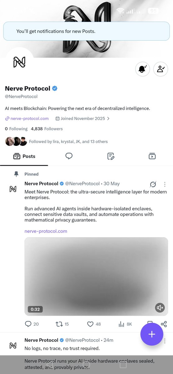 dollyyscent's tweet photo. @NerveProtocol done! ✅ 
signed up, followed, rt'd. 

Soma sounds like a really interesting approach to AI, especially with the focus on privacy and keeping prompts secure. Looking forward to seeing how it develops.

@chuchichefh
@ChonkKirby
@curlqpty https://t.co/ngnuJGpWLQ