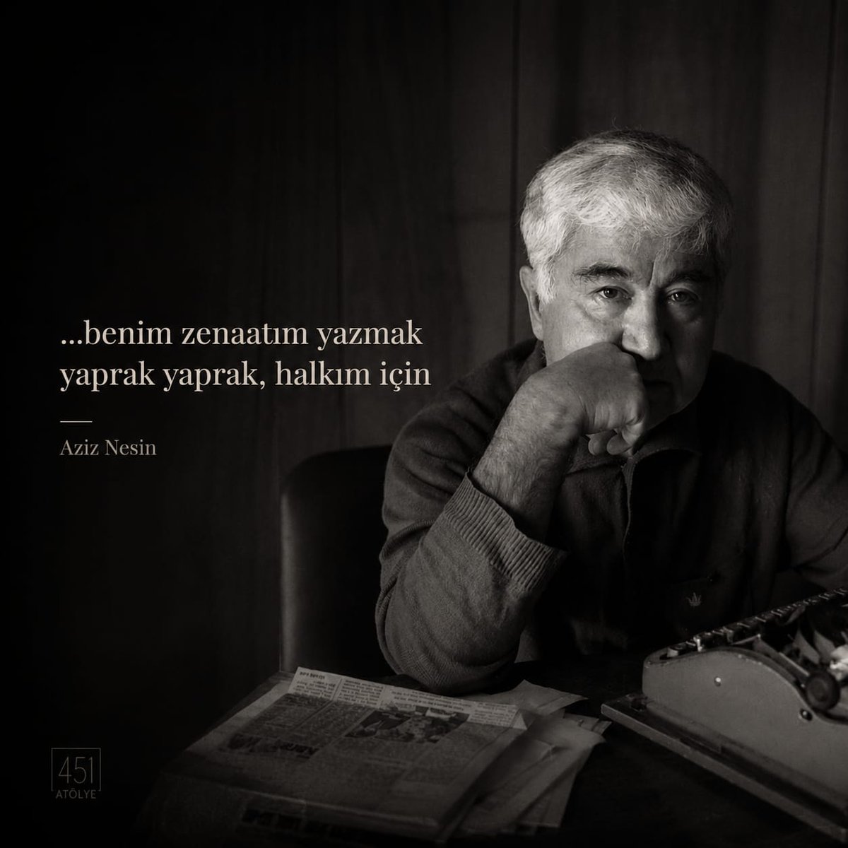 451atolye's tweet photo. Edebiyatımızın, sinemamızın ve aydınlanma mücadelemizin eşsiz ismi Aziz Nesin’i aramızdan ayrılışının yıl dönümünde saygıyla anıyoruz.  
​#AzizNesin #EdebiyatKlasikleri #Mizah #451Atölye https://t.co/oRH6rSxY1j