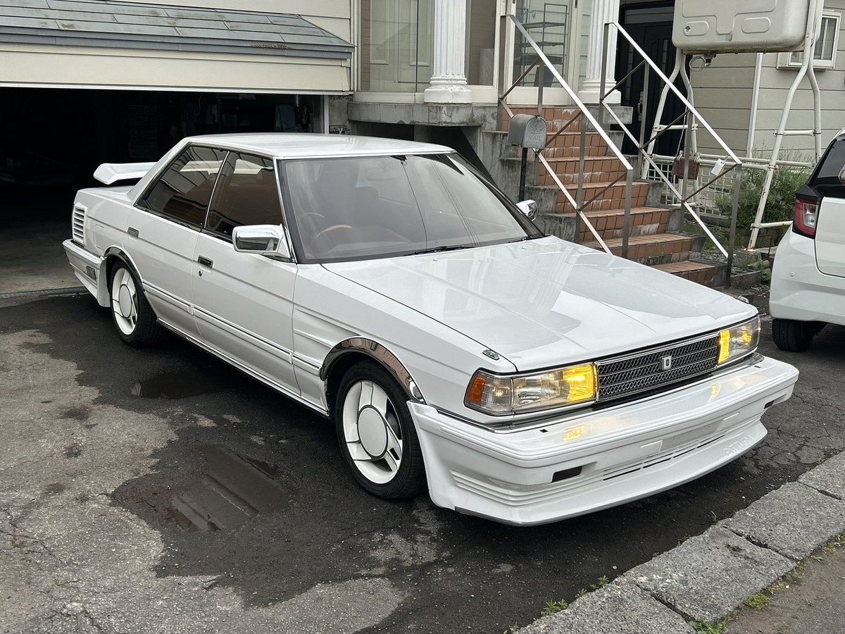 kysp_chaser's tweet photo. (売ります)車体代300万円　抹消渡し
現車確認北斗市まで来れる方、一括で払える方のみとします。
87年式　純正ツインカム24 5MT 
走行距離　52000キロ
エアロ幅公認3ナンバー登録
詳細以下ツイートにて↓ https://t.co/0BlH7nnbo5