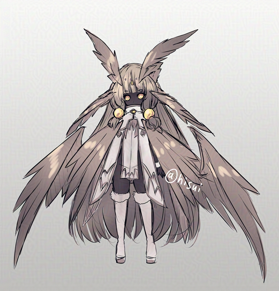 hisui_st's tweet photo. 翼人少女 https://t.co/TtJg0k3jtp