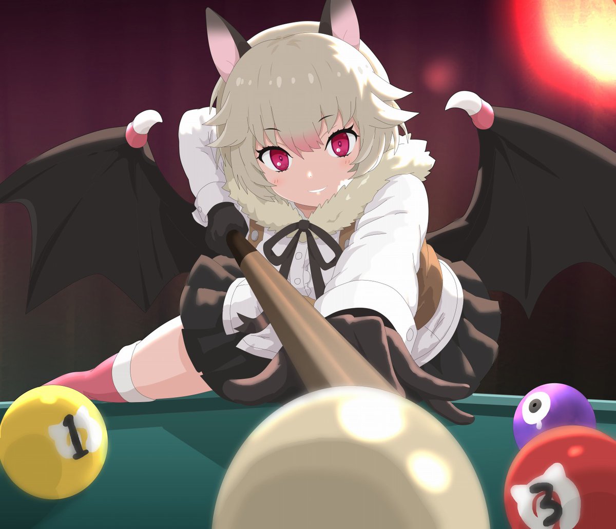 tomoegatadouki's tweet photo. カードをやっていたのを投稿者が勝手にビリヤードもやりそうだなと思い込んだエルコ
#けものフレンズ　
#けもフレ３  
けもフレ
エジプトルーセットオオコウモリ ( けものフレンズ ) https://t.co/k2IuNGmsHd