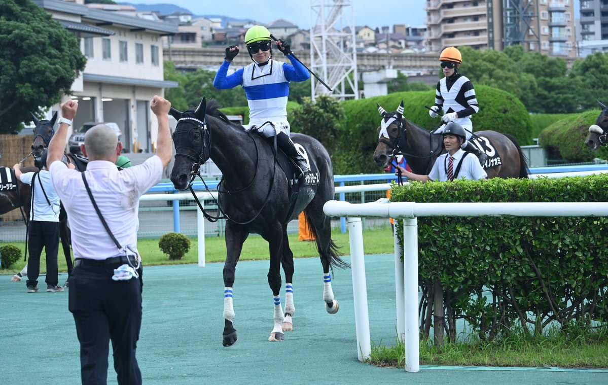 netkeiba's tweet photo. 小倉9R 青島特別 3歳上1勝
#アクロフェイズ
父ロードカナロア
母クルミネイト
半兄アルテヴェローチェ

小倉10R 九州スポーツ杯 3歳上2勝
#マジックローズ
父キズナ
母エンジェルフェイスはフラワーC覇者
鞍上は共に #西村淳也 騎手。 https://t.co/jkFd3R9Xhy