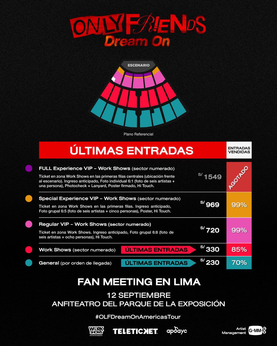 bincovers's tweet photo. Hello @WorkShowsPE is there any update on percentage for the general section? 🙏
#OLFDreamOnAmericasTour #OnlyFriendsDreamOnenLima #WorkShows https://t.co/MmKyjDITSB