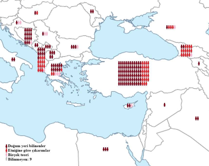 haritaseviyoruz's tweet photo. Osmanlı sadrazamlarının doğduğu ülkeler (modern sınırlar). https://t.co/G0PtF0kUdn