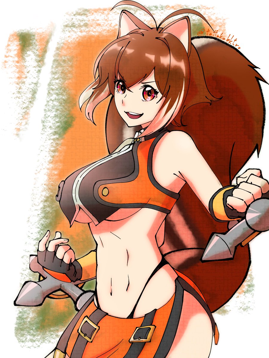 tottokobktro's tweet photo. #格ゲーキャラ描こうぜ 
#BLAZBLUE 
今ブレイブルーがアツいので好きなマコト https://t.co/63AYcxATwO