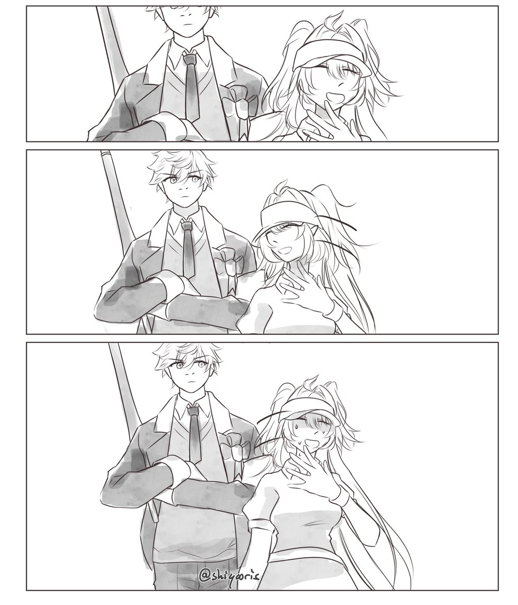 shiycoris's tweet photo. アーサー: レディ・アヴァロン、そのスカート、短すぎます
#FGO https://t.co/cpM4t1MohR
