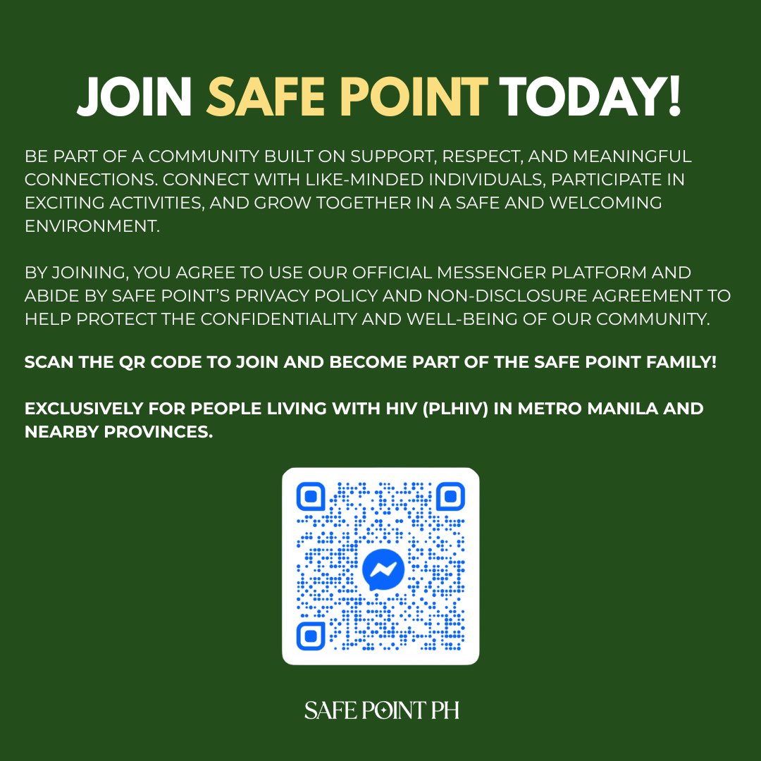 safepoint2025's tweet photo. Together, let us build a community where everyone feels seen, heard, supported, and empowered.
Be part of Safe Point today — because no one should journey alone.
#safepointph #OneSafePoint https://t.co/RDs83NQiag