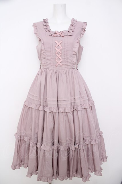 ❤New arrival❤ axes femme kawaii / ストライプローズ柄ジャンスカ
