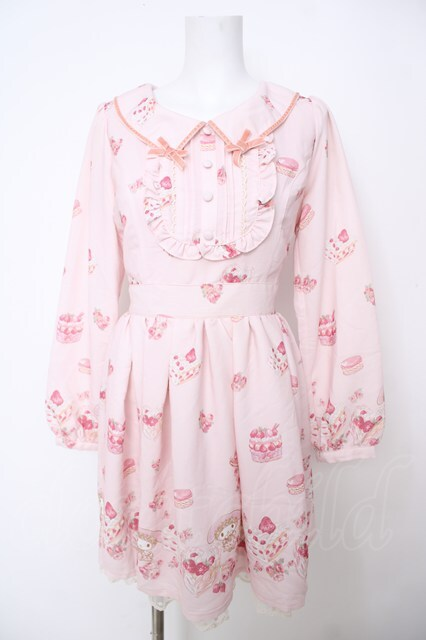 🍰New arrival🍰 LIZ LISA / スイートケーキ柄ワンピース 0 ピンク Y