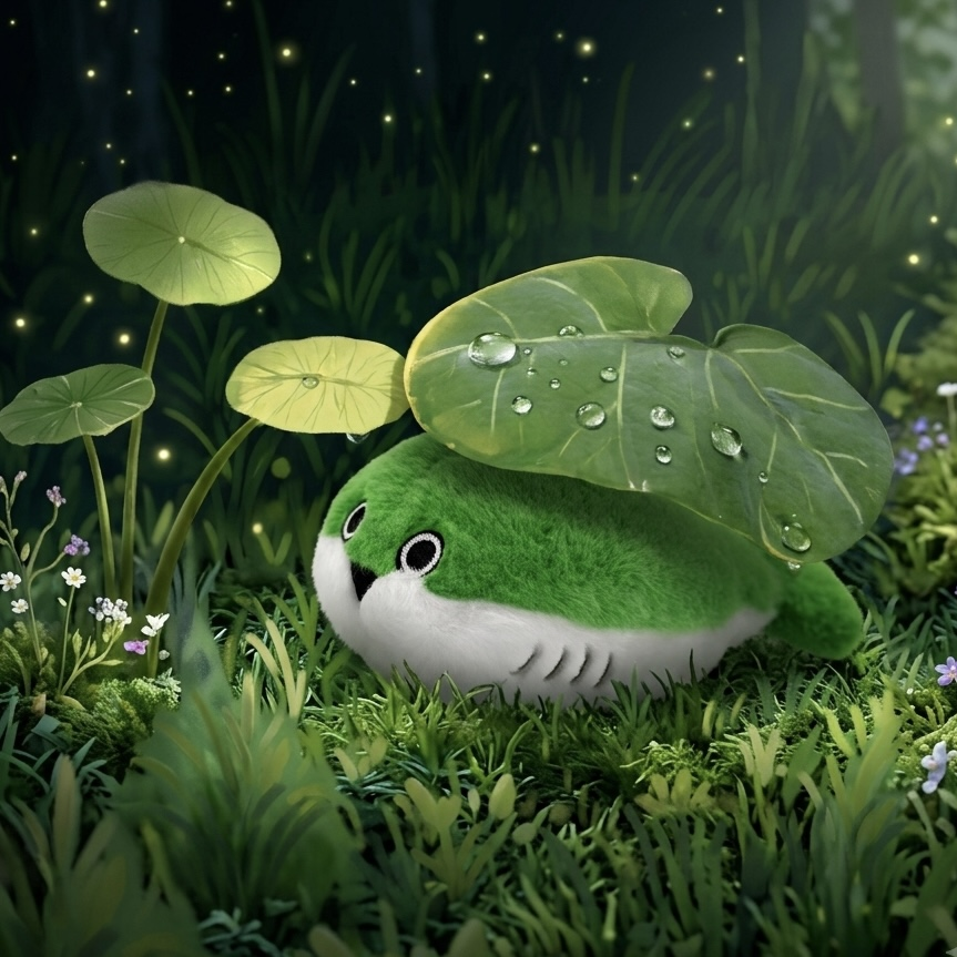 jawless_fish's tweet photo. Just a tiny Sacabambaspis trying its best to stay dry under a big leaf... 🌧️🌱

Bringing this moss-green fremb to life from 2D art to plush has been a dream! 

Safe to say he’s perfectly cozy in both~ 🌲

#Sacabambaspis #サカバンバスピス #Cute #kawaii #Fish #Prehistoric #plushie https://t.co/SjYZTsSWbF