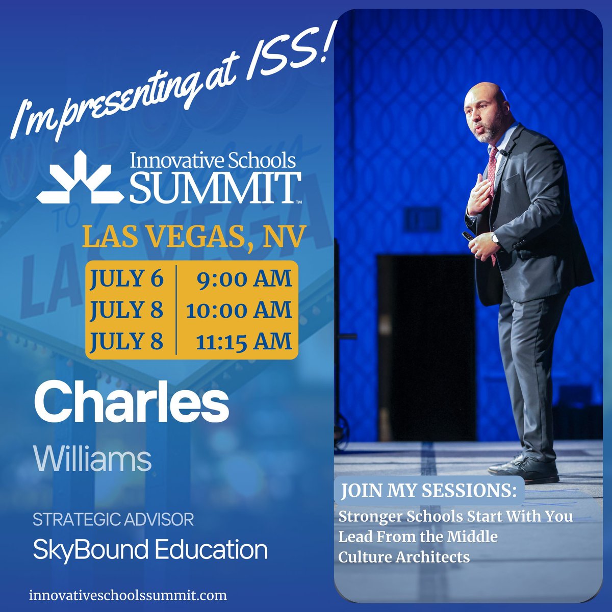 _mrcwilliams's tweet photo. Heading back to Las Vegas for the #innovativeschoolssummit. Honored to have the opportunity to connect and share with so many #educators from across the country. 

If you see me, be sure to say hello! https://t.co/KWq0VtkjP0