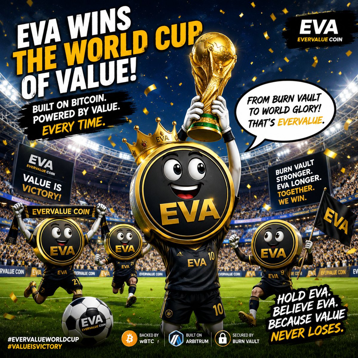 realis_057's tweet photo. 🏆 Every World Cup has one champion.

This cycle, I'm cheering for $EVA. ⚽💛

Play smart. Hold strong. Lift the trophy.
@EverValueCoin

#EVA #EVACUP https://t.co/tFduJYEGav