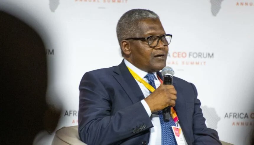 NigeriaStories's tweet photo. The President of Dangote Industries Limited, Aliko Dangote, has said strategic investments in aquaculture, hatcheries, feed production, processing, cold-chain logistics and export infrastructure could reduce imports, conserve foreign exchange, create more than 500,000 jobs and position Nigeria as a leading exporter of fisheries products.