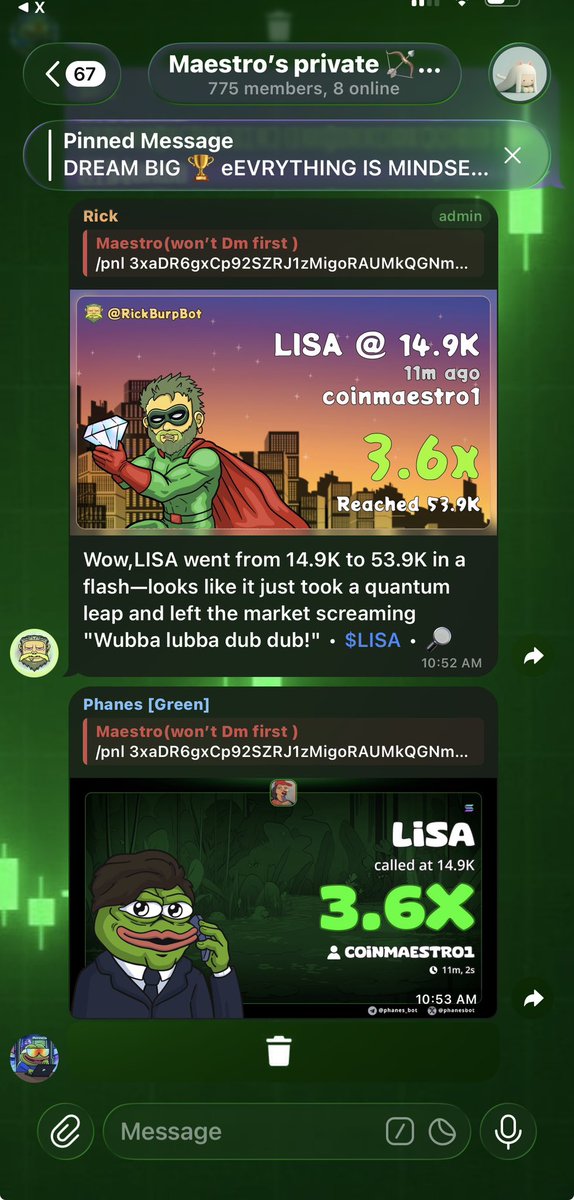 _coinsMaster1's tweet photo. 3.6X up on $LISA
Printing…

3xaDR6gxCp92SZRJ1zMigoRAUMkQGNmFF9HvGT94pump https://t.co/dkK7tXvN2W