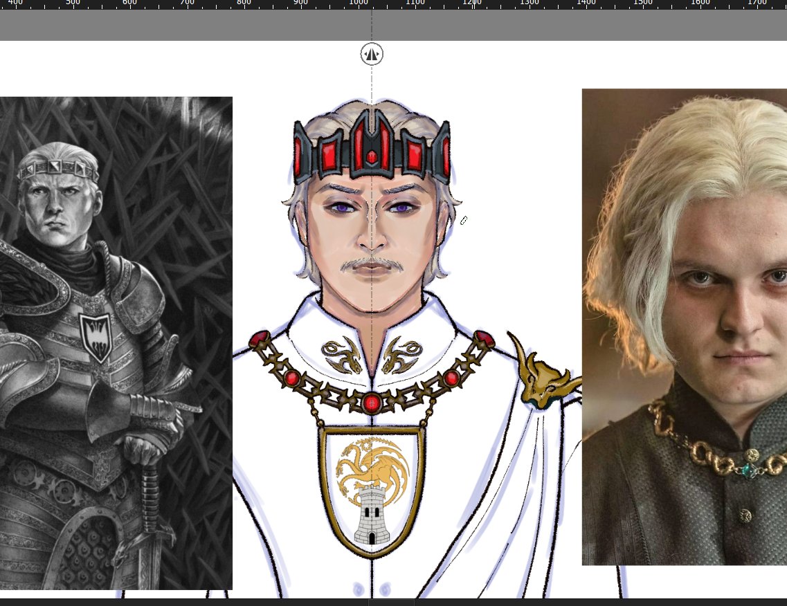 ramen_broken's tweet photo. aegon ii wip. #asoiaf https://t.co/Z6kx8XFuus