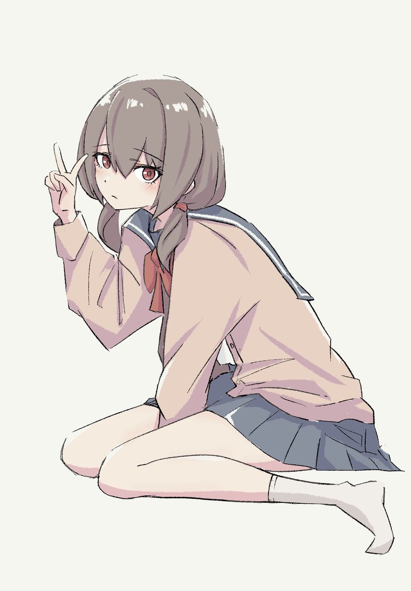 kamonokichi's tweet photo. とりあえずピースしてくれる子 その5

#オリジナルイラスト #oc https://t.co/xpDvYeE21B