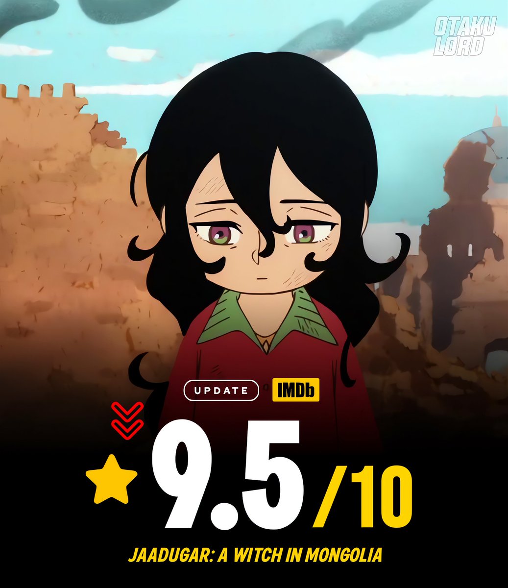 otaku_lord21's tweet photo. JAADUGAR: A WITCH IN MONGOLIA Season 1 has dropped from a 9.8 to 9.5/10 IMDb rating, with it showing signs of dropping further 😔 https://t.co/0HrRMybQGy