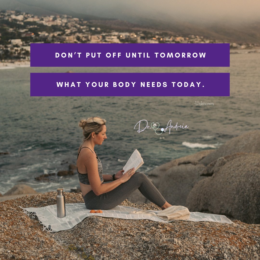 DrAndreiaW's tweet photo. Every day you delay is a day your health doesn't improve. 

#DrAndreiaW #healthymotivation https://t.co/A2clfr0S0i