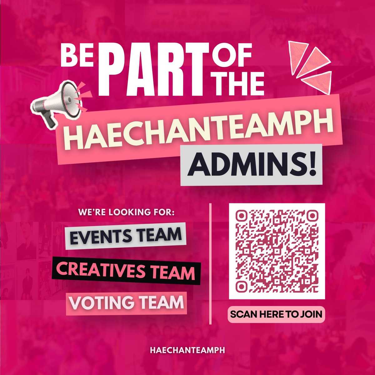 HaechanTeamPH's tweet photo. HaechanTeamPH Admin Recruitment

Hello PH SFS~ We're looking for new admins to join our team and help us support HAECHAN. We want to be more active and create more projects and events with SFS 🩷

💌 https://t.co/QOyg8LlvPq https://t.co/UAGqjw6rGk