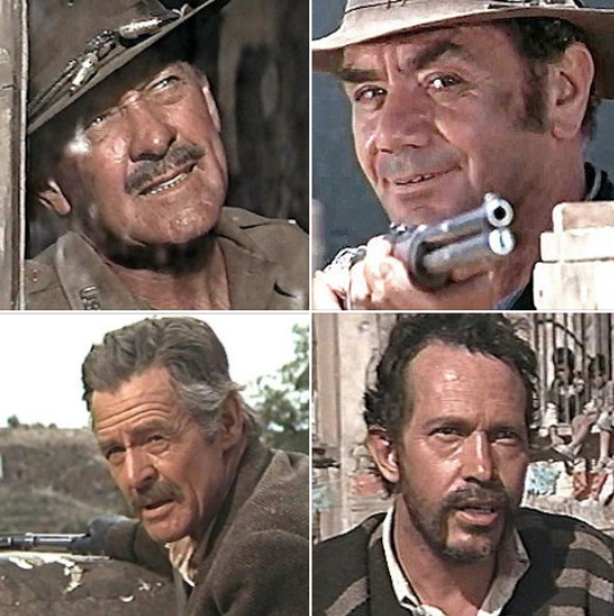 oxley264's tweet photo. THE WILD BUNCH 1969
William Holden  Ernest Borgnine
Robert Ryan  Warren Oates
Ben Johnson  Strother Martin
Edmond O'Brien   L.Q Jones
Jaime Sanchez   Bo Hopkins
#SamPeckinpah
#WarrenOatesBOTD1928 https://t.co/1WcYm6WLaq