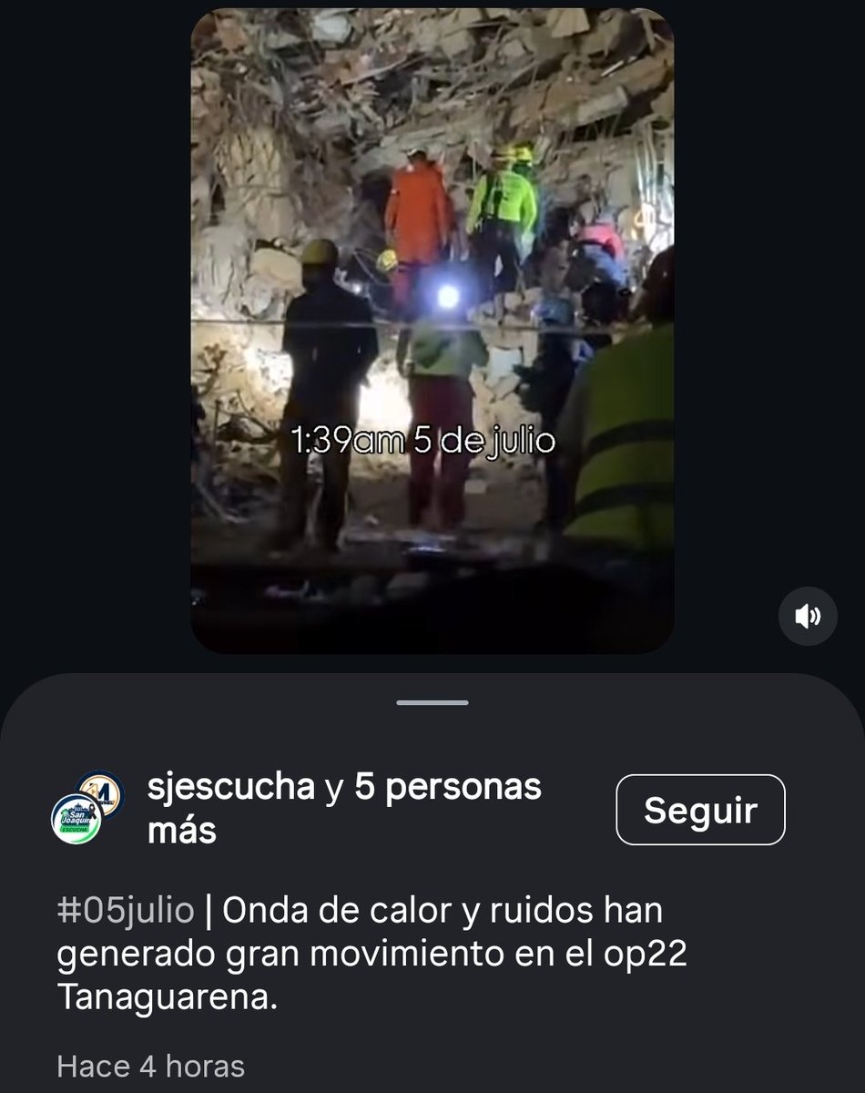 TAMARA_SUJU's tweet photo. #Venezuela. 5 de Julio.   📢 Dos actualizaciones de operativos de rescate en las ultimas horas en Venezuela

📌↪️ Residencias OPP 22 en Tanaguarenas: "onda de calor y ruido han generado gran movimiento" 🙏

📌↪️Residencias OPP 33, Tanaguarenas:  Levantando la loza para facilitar el ingreso y trabajo de rescatistas.🙏

Si ustes tiene videos o fotos de otras zonas activas de rescate donde todavia hay alguna esperanza de vida,  por favor escriban en hilo para poder apoyarlos.👇