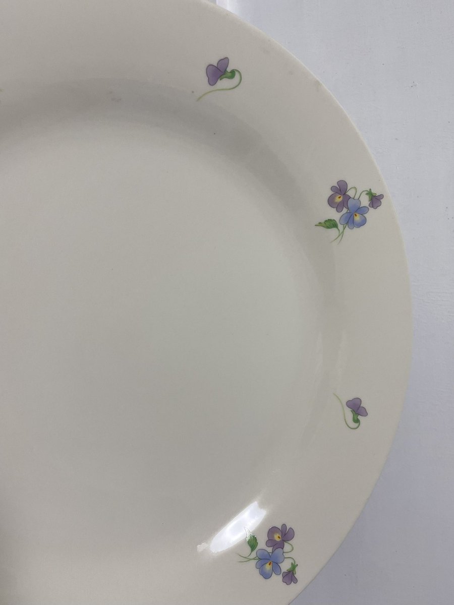cb409_2's tweet photo. マスターに紫陽花と菫柄のお皿もらった！あとロールケーキももらった　（ふつうにバイト行っただけなのに😹 https://t.co/dHpWqYgyD2