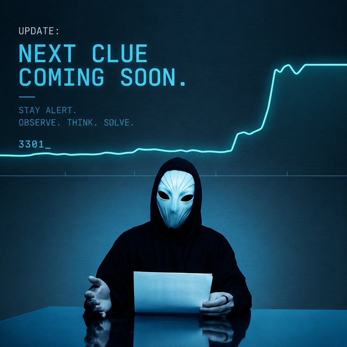 3301coin's tweet photo. The next clue is approaching.

The hunt continues.

$3301 https://t.co/T0K3e3WGDu