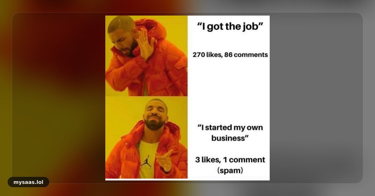 MySaaSLol's tweet photo. Linkedin clout
https://t.co/JdN7Hqf0cs
#Linkedin #Nobodycares #Announcement #Meme https://t.co/biRzQU8Eji
