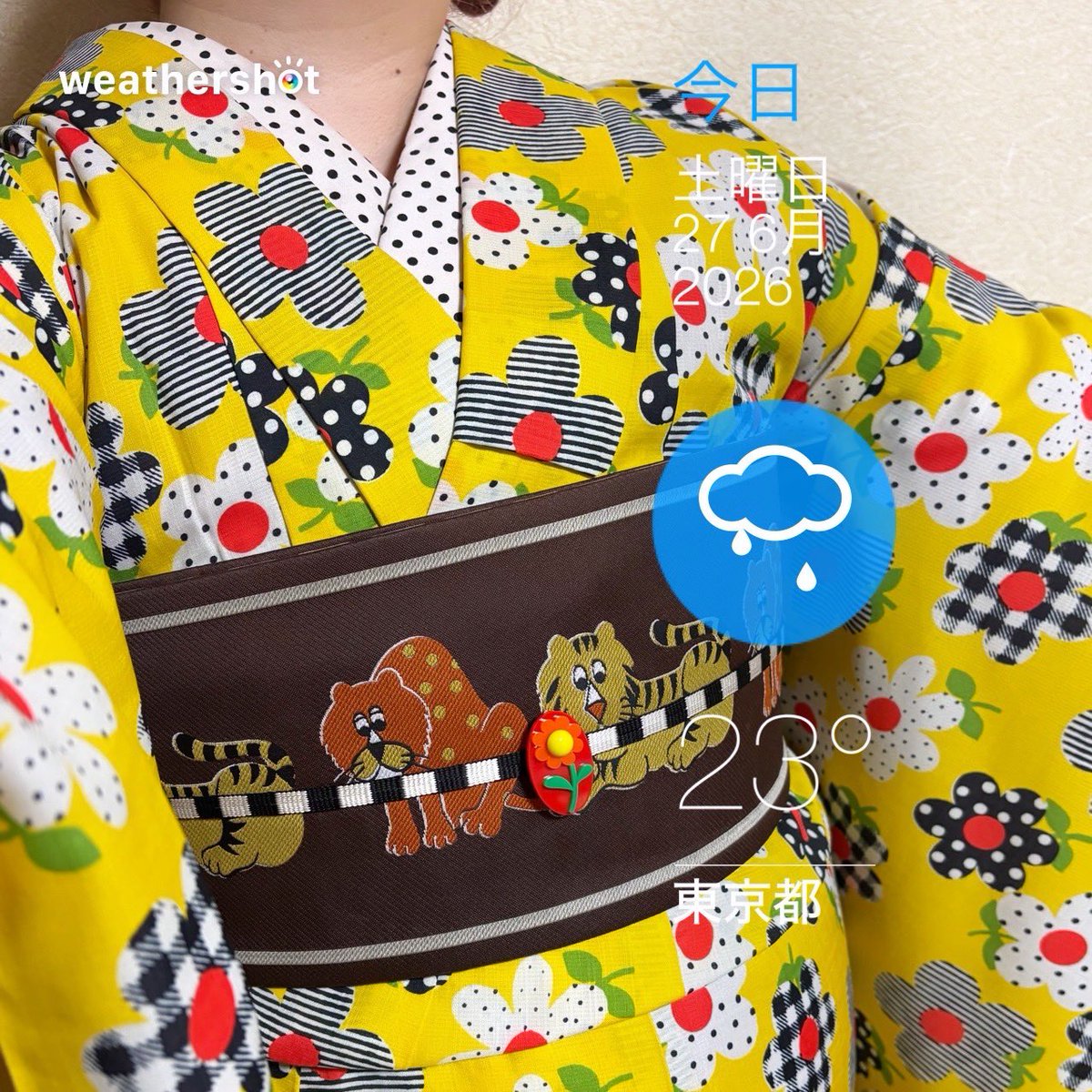ひなちゃんのレトロフラワーコーデ大好き😭💕