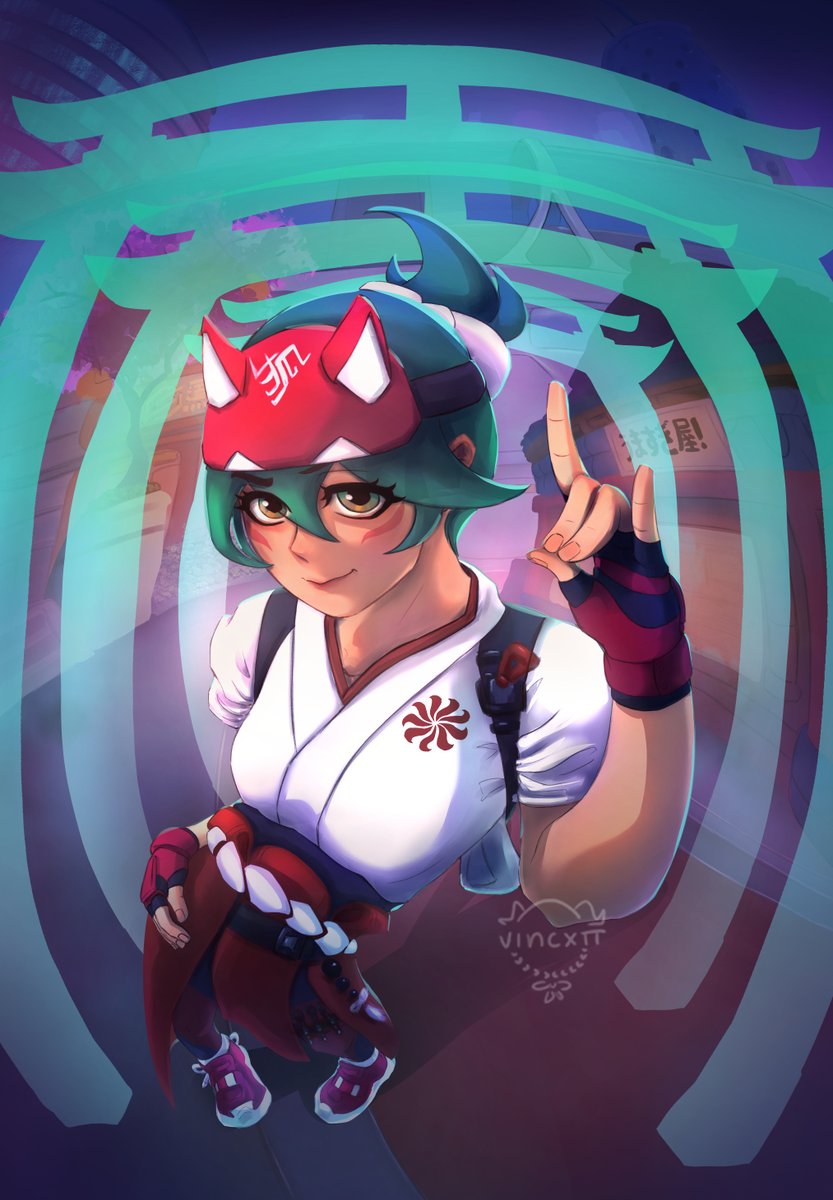 vincxtt's tweet photo. Felt like this piece could've been worked on a little more, so here it is!! also, last time I forgot to add the details of her outfit IDK WHY??? 

(this isn't part of my submission btw, the submissions already ended) #kiriko #overwatch https://t.co/QXQnySlXml