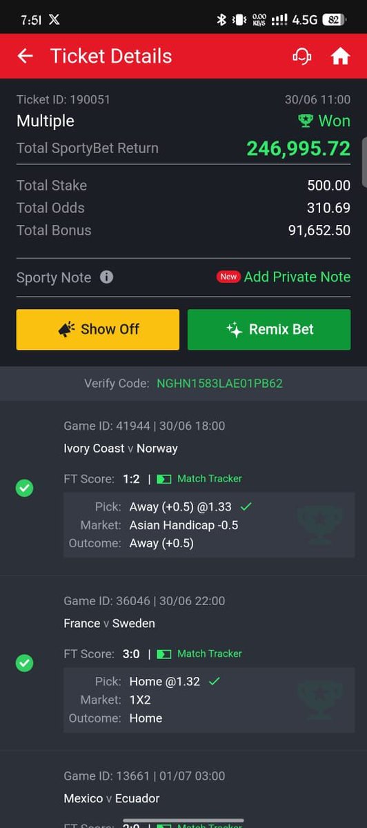 Win100Billion's tweet photo. Games won last week. God did. We go again today.  #BettingTips
#GamblingTwitter  
#FreeBet https://t.co/AbD04YDjzB