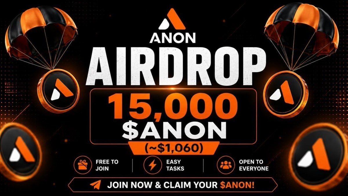 Raymond24a's tweet photo. 🔰 ANON Airdrop [ Already Listed ]
🎁 Reward - 70 $ANON (~$5)

👉 Start Bot — https://t.co/vEiw6ISiJN

- Complete Other Task
- Submit AnonKyc Exchange Username
- Done

⚠️ Create AnonKyc Account - Click Here

⌛️ End Date: 24th July, 2026
🏦 Distribution: 10th August, 2026 https://t.co/9lXKYvnCFo