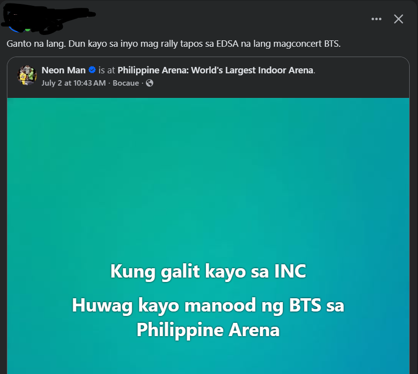 gguphics_'s tweet photo. ANG TAWA KO SA KUYA KOOOO BWHAHHAHAAHAHHAHAHAHAHAHAHA 

BTS ARIRANG IN EDSA???😭😭 https://t.co/x9VoRF7FSd