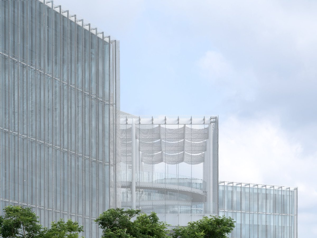 parametricarch's tweet photo. SANAA reveals its latest proposal for the Taichung Green Museumbrary in Taiwan, a fluid integration of library and art museum within a single porous structure. ✨ https://t.co/Ub1rmyWG5A