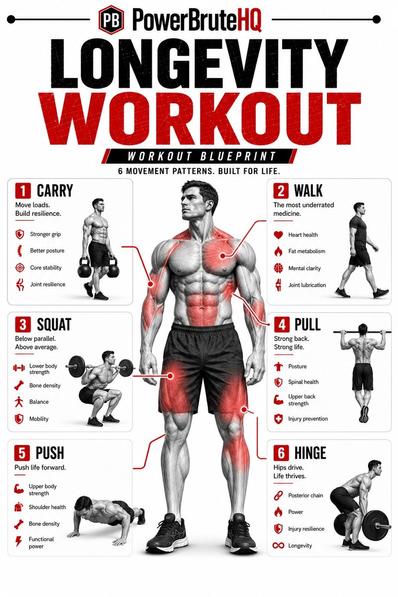 PowerBruteHQ's tweet photo. Longevity Workout https://t.co/Rpvubilvf6