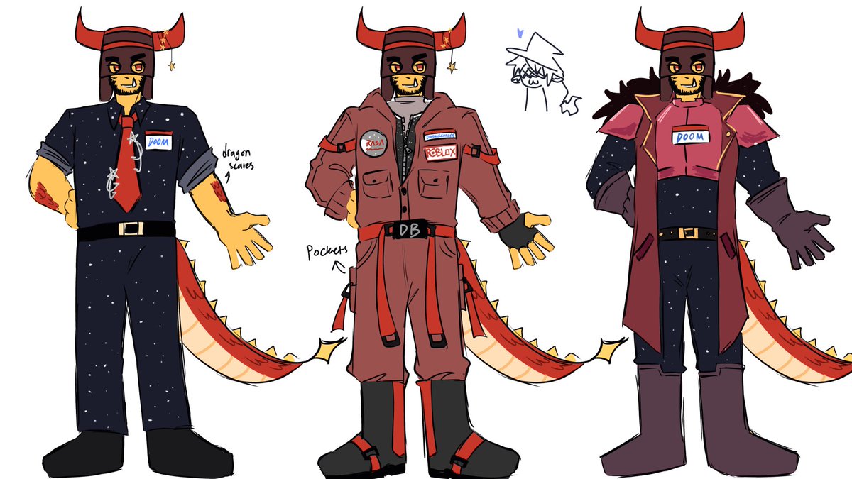 hotrodcatto's tweet photo. dooms outfits i kinda gave up on lulz https://t.co/WX5qy57HHZ