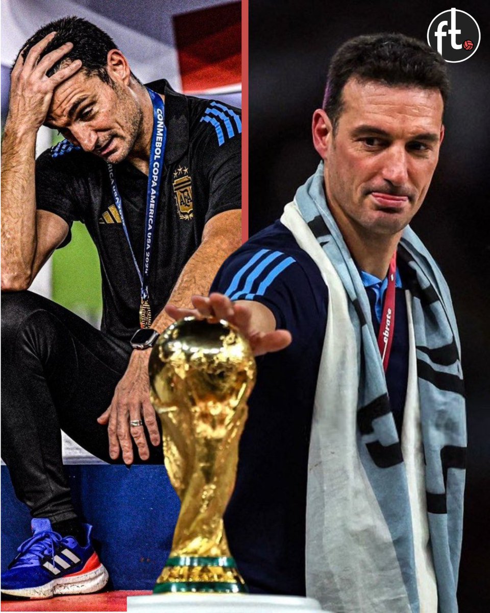 Footballtweet's tweet photo. 🇦🇷 Lionel Scaloni has officially managed Argentina for 100 matches and his record is absolutely INSANE:

🏆 Reigning world champion.
🏆 Reigning Copa America champion x2
🏆 Reigning Intercontinental champion.
🥇 2 times Best coach in the World.
🤯 Only 5 defeats in the last 7 YEARS.
⚠️ 60 clean sheets in 100 matches.
✅ Won 80% of the matches he coached.
✅ Won in Bolivia after 15 years. 
✅ Won in Peru after 16 years. 
✅ Won in Venezuela after 14 years. 
✅ Won in Uruguay after 12 years.
✅ Won in Brazil for the 1st TIME in the history of the Qualifiers.
✅ Only national team in history to score 4 goals against Brazil in a qualifying match.
🔐 Longest unbeaten run in the history of Argentine football [36]
🔝 Unbeaten against European teams
🌟 Won ALL THE FINALS he played