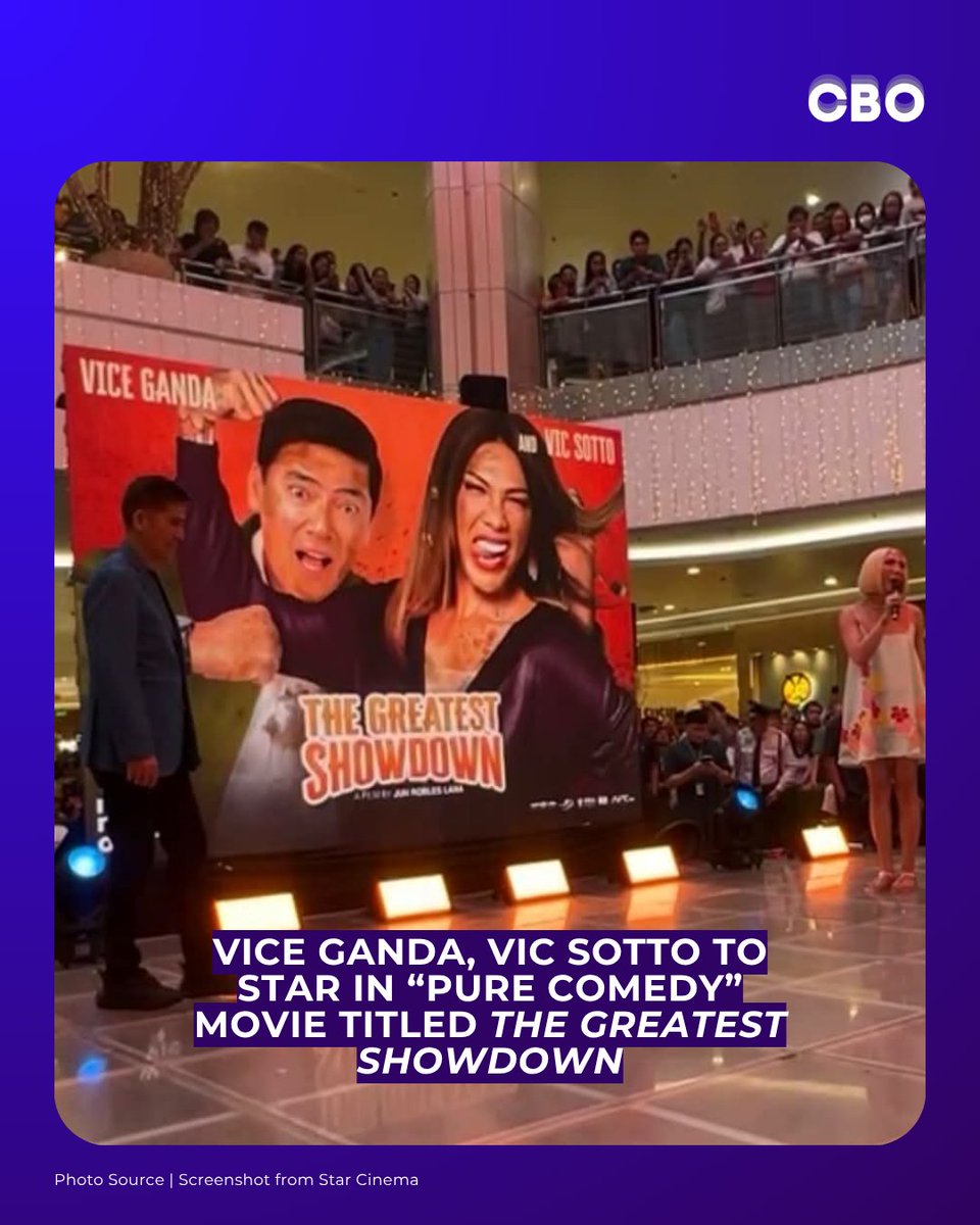 cbo_channel's tweet photo. Vice Ganda, Vic Sotto to Star in 'The Greatest Showdown.'

Directed by Jun Robles Lana, the film is described by Vice Ganda as a "pure comedy," while Vic Sotto says it also offers "lessons to learn." #TheGreatestShowdown #ViceGanda #VicSotto https://t.co/6WsfGFcRFB