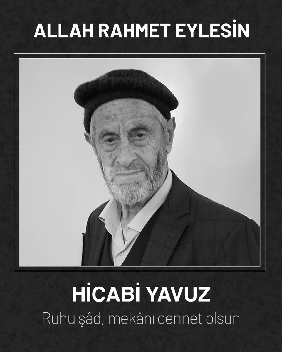 EgitimBirSen's tweet photo. Genel Sekreterimiz Talat Yavuz’un muhterem babası Hicabi Yavuz, Rahmet-i Rahman’a kavuşmuştur.

Merhuma Allah’tan rahmet diliyor, Genel Sekreterimiz Talat Yavuz’a ve  tüm aile yakınlarına sabr-ı cemil niyaz ediyoruz.

Merhum, yarın öğle namazını müteakip Gümüşhane/Kürtün’e bağlı Araköy’de kılınacak cenaze namazıyla defnedilecektir.

Merhumun ruhuna el Fatiha.