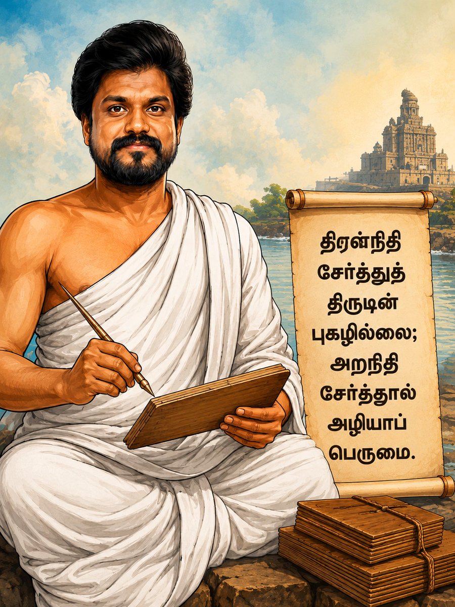 satheeshk7's tweet photo. @_ITWingNTK ஆமா இவரு திருவள்ளுவர் 😛 இரண்டு வரியில குறள் சொல்லிட்டு கீழ இவரு பேரு வேற 🤔... கருமம்டா 

திரள்நிதி சேர்த்துத் திருடின் புகழில்லை;
அறநிதி சேர்த்தால் அழியாப் பெருமை.

🤣

#சீமான் #ntk #ntkitwing #சீமான்  #3Idiots #மூடர்_கூடம்_நாதக #TVK #TVKVijay https://t.co/x5S6OIEnku